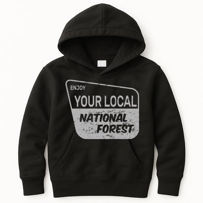 Enjoy Your Local National Forest Kids Hoodie