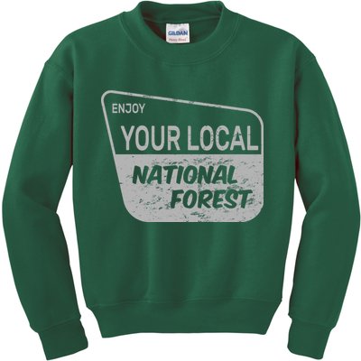 Enjoy Your Local National Forest Kids Sweatshirt