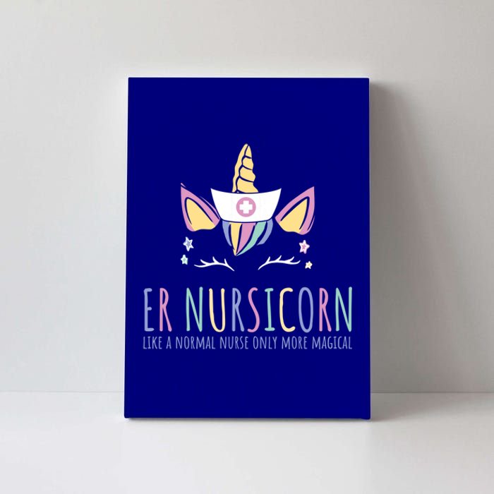 Er Nursicorn Like A Normal Nurse Only Way Cooler Gift Canvas