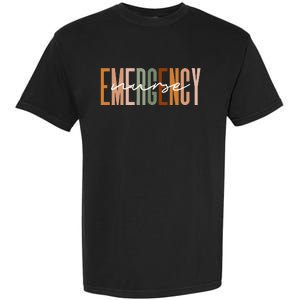 Emergency Nurse Letters Print ER Nurse Nursing School Outfit Garment-Dyed Heavyweight T-Shirt