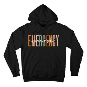 Emergency Nurse Letters Print ER Nurse Nursing School Outfit Hoodie