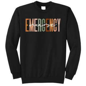 Emergency Nurse Letters Print ER Nurse Nursing School Outfit Sweatshirt