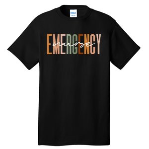 Emergency Nurse Letters Print ER Nurse Nursing School Outfit Tall T-Shirt