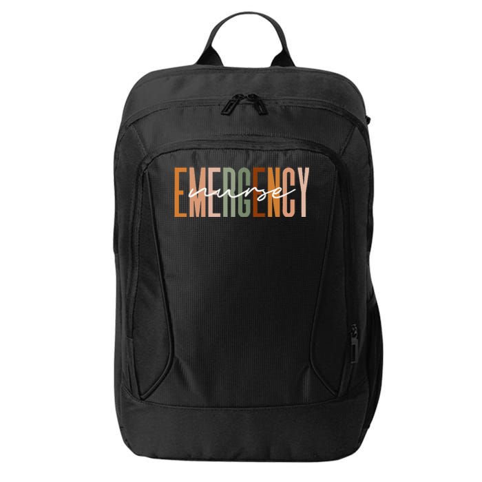 Emergency Nurse Letters Print ER Nurse Nursing School Outfit City Backpack