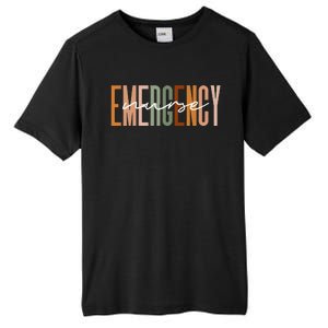 Emergency Nurse Letters Print ER Nurse Nursing School Outfit Tall Fusion ChromaSoft Performance T-Shirt