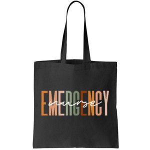 Emergency Nurse Letters Print ER Nurse Nursing School Outfit Tote Bag