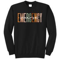 Emergency Nurse Letters Print ER Nurse Nursing School Outfit Tall Sweatshirt