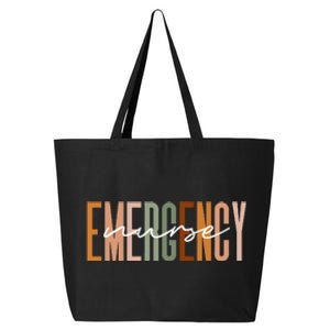 Emergency Nurse Letters Print ER Nurse Nursing School Outfit 25L Jumbo Tote