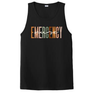 Emergency Nurse Letters Print ER Nurse Nursing School Outfit PosiCharge Competitor Tank