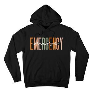 Emergency Nurse Letters Print ER Nurse Nursing School Outfit Tall Hoodie