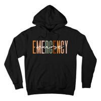 Emergency Nurse Letters Print ER Nurse Nursing School Outfit Tall Hoodie