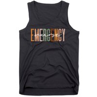 Emergency Nurse Letters Print ER Nurse Nursing School Outfit Tank Top