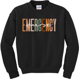 Emergency Nurse Letters Print ER Nurse Nursing School Outfit Kids Sweatshirt