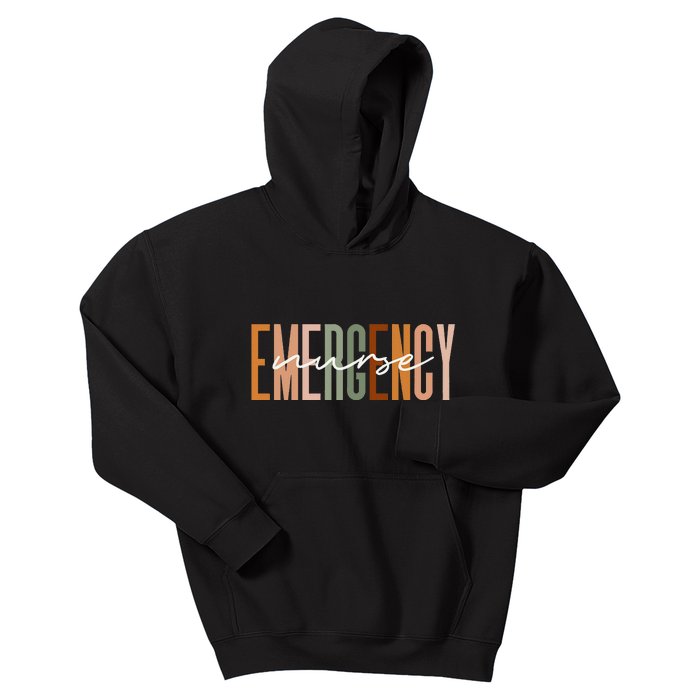 Emergency Nurse Letters Print ER Nurse Nursing School Outfit Kids Hoodie