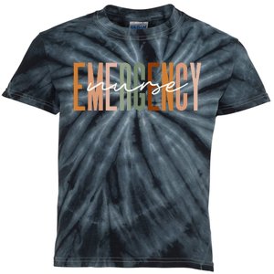 Emergency Nurse Letters Print ER Nurse Nursing School Outfit Kids Tie-Dye T-Shirt