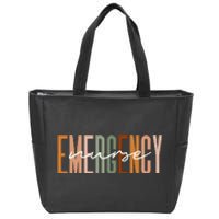 Emergency Nurse Letters Print ER Nurse Nursing School Outfit Zip Tote Bag