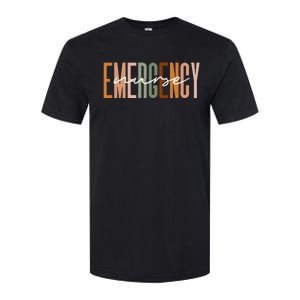 Emergency Nurse Letters Print ER Nurse Nursing School Outfit Softstyle CVC T-Shirt