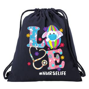 Easter Nurse Love Being A Nurse Easter Love Nurse Great Gift Drawstring Bag