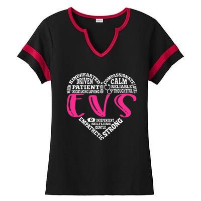 EVS Nurse Love Nursing Students CNA RN Life Nurse Week Gifts Ladies Halftime Notch Neck Tee