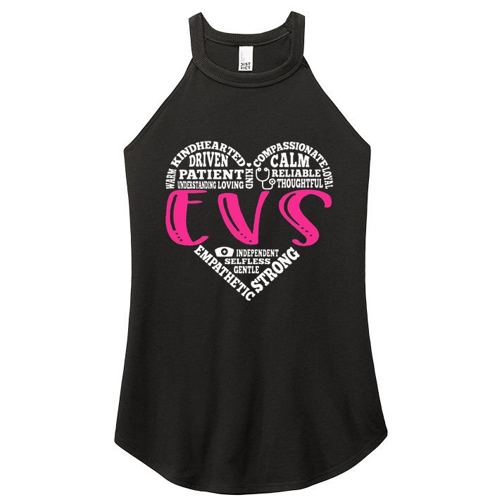 EVS Nurse Love Nursing Students CNA RN Life Nurse Week Gifts Women's Perfect Tri Rocker Tank