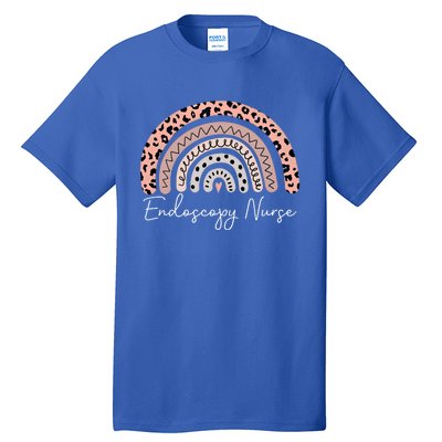 Endoscopy Nurse Leopard Rainbow Appreciation Gi Nursing Rn Gift Tall T-Shirt