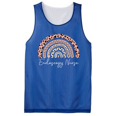 Endoscopy Nurse Leopard Rainbow Appreciation Gi Nursing Rn Gift Mesh Reversible Basketball Jersey Tank