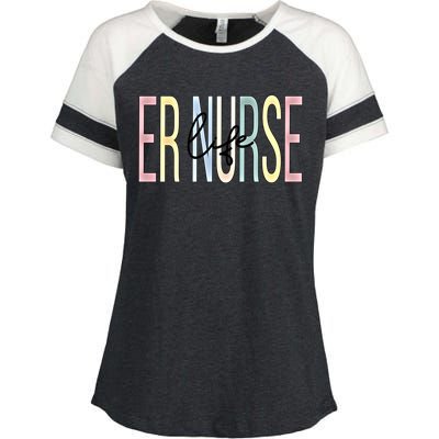 Er Nurse Life Er Nursing Emergency Nurse Great Gift Enza Ladies Jersey Colorblock Tee