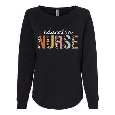 Educator Nurse Leopard School Nursing Education Gift Womens California Wash Sweatshirt