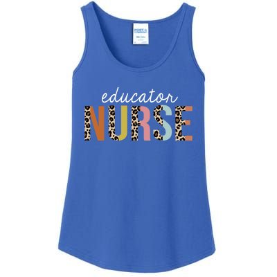 Educator Nurse Leopard School Nursing Education Gift Ladies Essential Tank