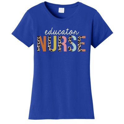 Educator Nurse Leopard School Nursing Education Gift Women's T-Shirt