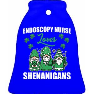 Endoscopy Nurse Loves Shenanigans Irish St Paricks Day Gift Ceramic Bell Ornament