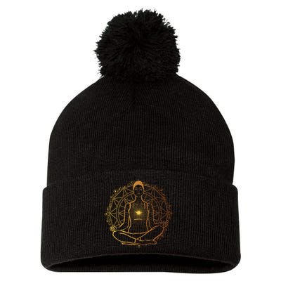 Enlightened Spiritual Pom Pom 12in Knit Beanie