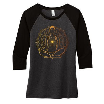 Enlightened Spiritual Women's Tri-Blend 3/4-Sleeve Raglan Shirt