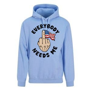 Everybody Needs Me American Flag Unisex Surf Hoodie