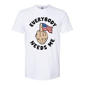 Everybody Needs Me American Flag Softstyle CVC T-Shirt