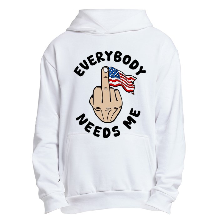 Everybody Needs Me American Flag Urban Pullover Hoodie