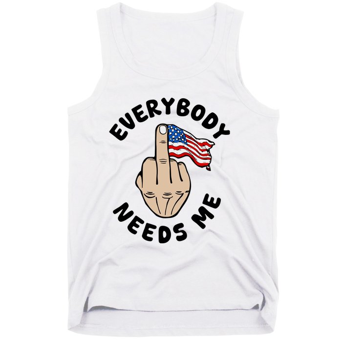 Everybody Needs Me American Flag Tank Top