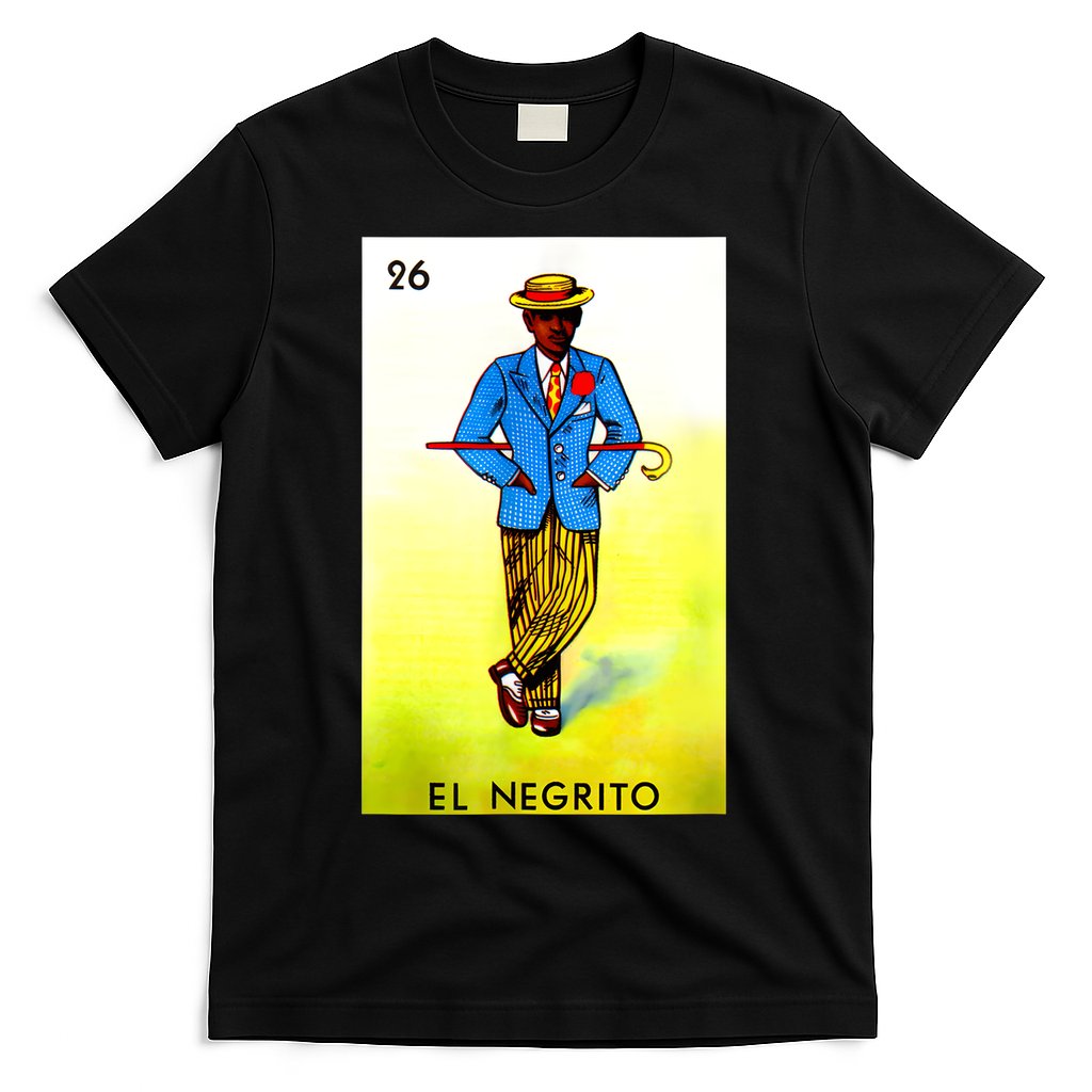 El Negrito Mexican Lottery Cards Lotto Mexicana Bingo Loto T-Shirt