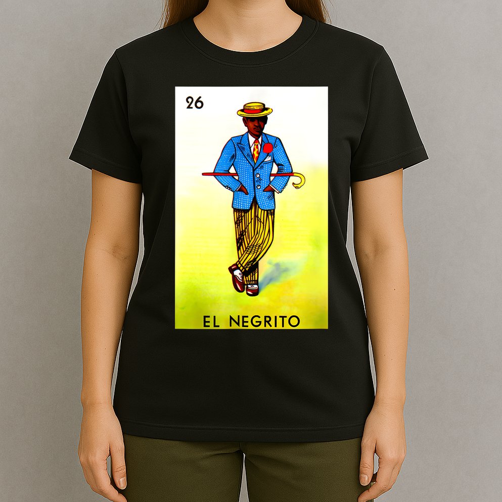 El Negrito Mexican Lottery Cards Lotto Mexicana Bingo Loto T-Shirt