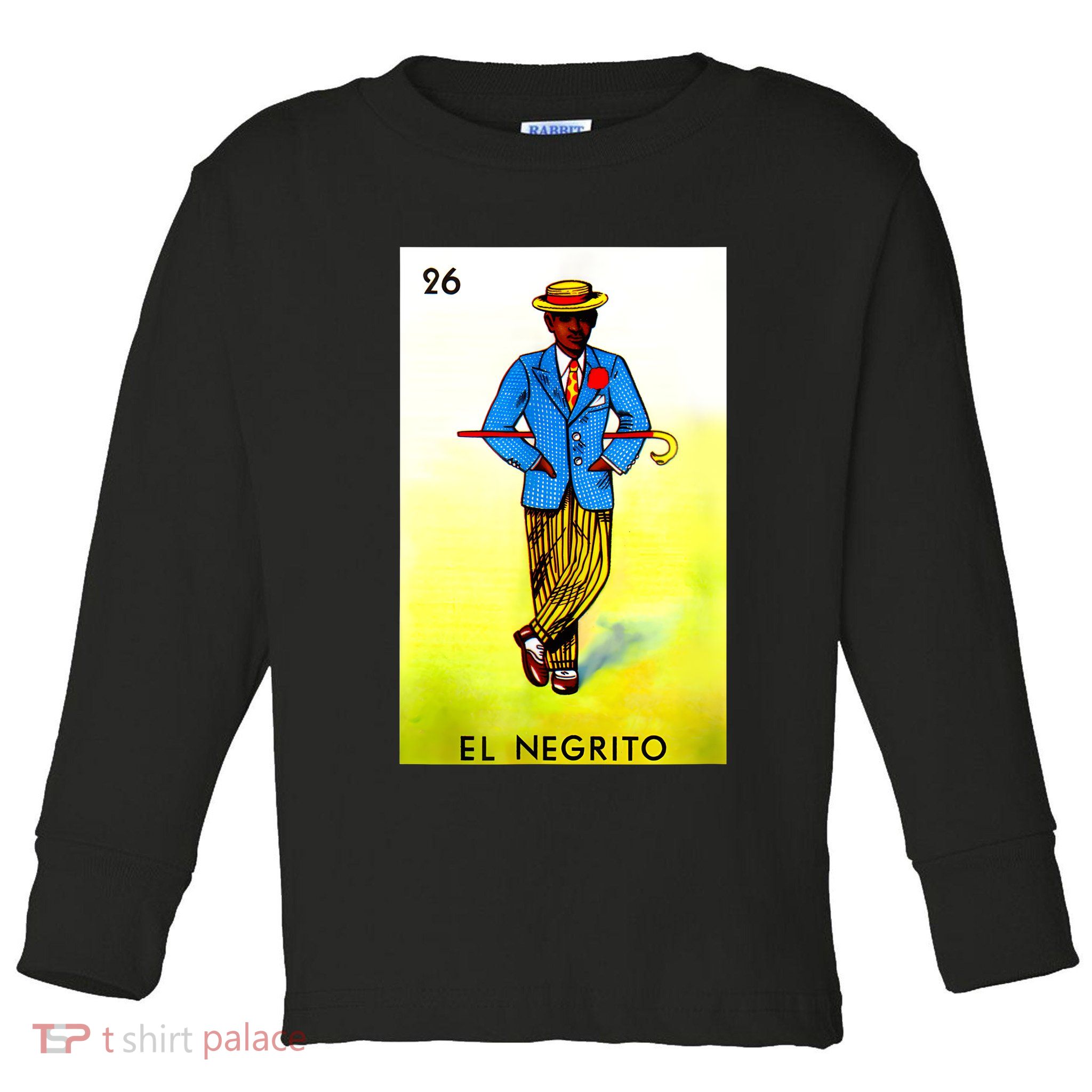 El Negrito Mexican Lottery Cards Lotto Mexicana Bingo Loto Toddler Long Sleeve Shirt