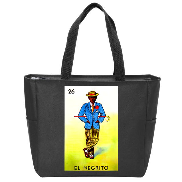 El Negrito Mexican Lottery Cards Lotto Mexicana Bingo Loto Zip Tote Bag