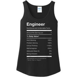 Engineer Nutrition Nutritional Facts Funny Ladies Essential Tank