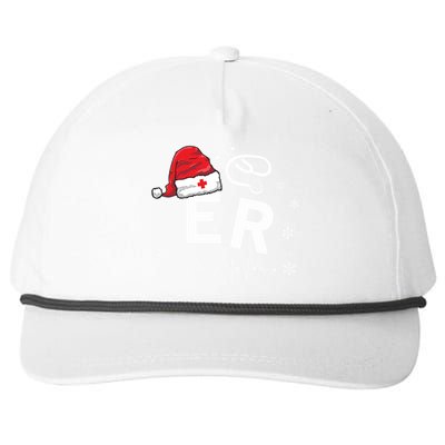 Er Nurse Nursing Santa Hat Christmas Xmas Pajamas Great Gift Snapback Five-Panel Rope Hat