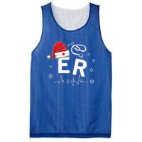 Er Nurse Nursing Santa Hat Christmas Xmas Pajamas Great Gift Mesh Reversible Basketball Jersey Tank