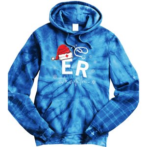 Er Nurse Nursing Santa Hat Christmas Xmas Pajamas Great Gift Tie Dye Hoodie