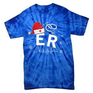 Er Nurse Nursing Santa Hat Christmas Xmas Pajamas Great Gift Tie-Dye T-Shirt