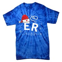 Er Nurse Nursing Santa Hat Christmas Xmas Pajamas Great Gift Tie-Dye T-Shirt