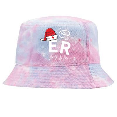 Er Nurse Nursing Santa Hat Christmas Xmas Pajamas Great Gift Tie-Dyed Bucket Hat