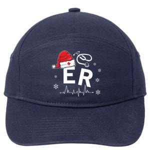 Er Nurse Nursing Santa Hat Christmas Xmas Pajamas Great Gift 7-Panel Snapback Hat