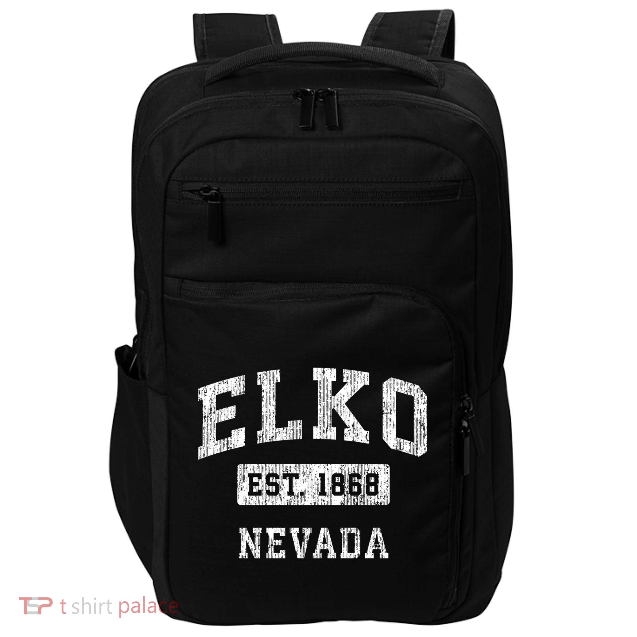 Elko Nevada Nv Vintage Established Sports Design Impact Tech Backpack